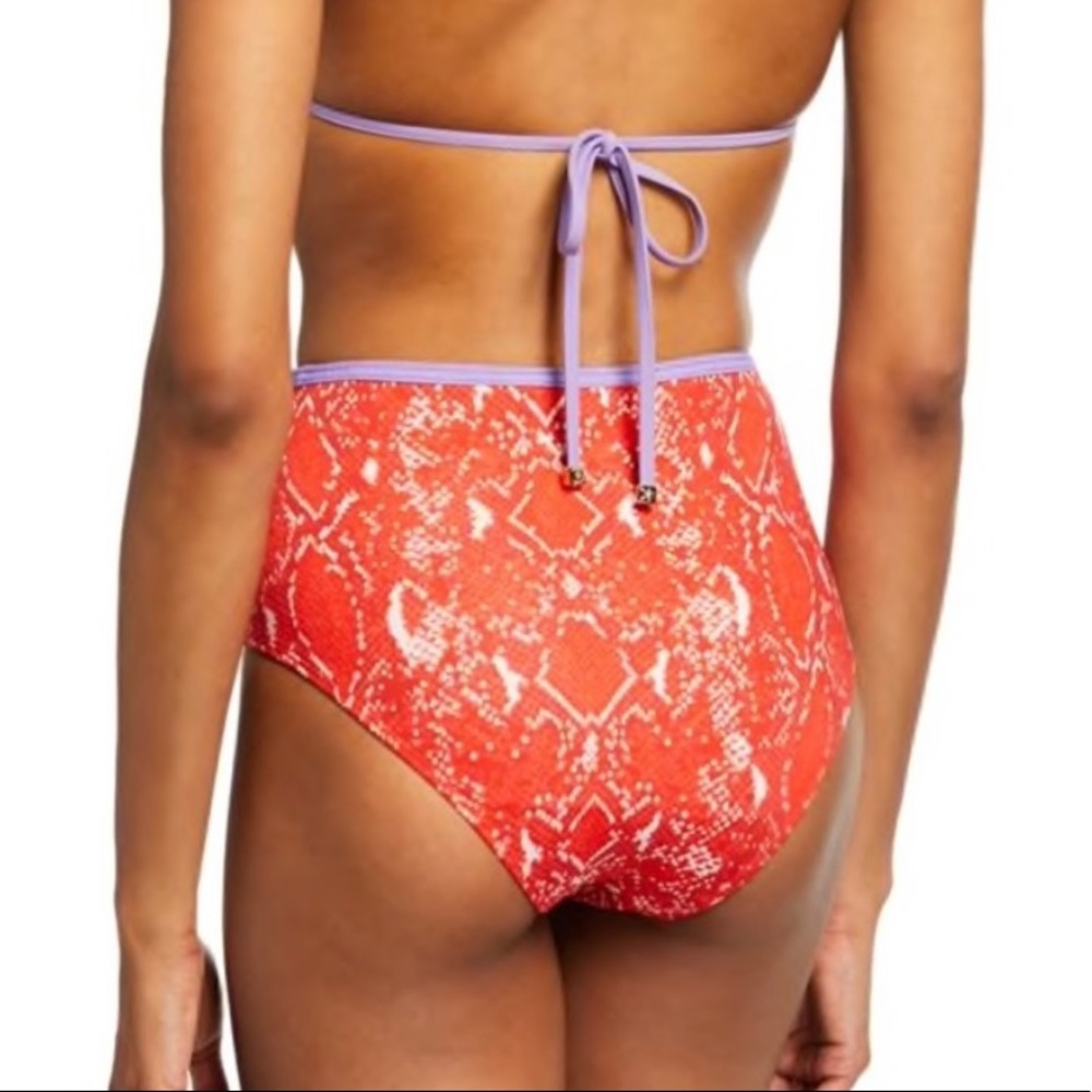 DVF Swim bottoms Odette Sea Python Flamenco